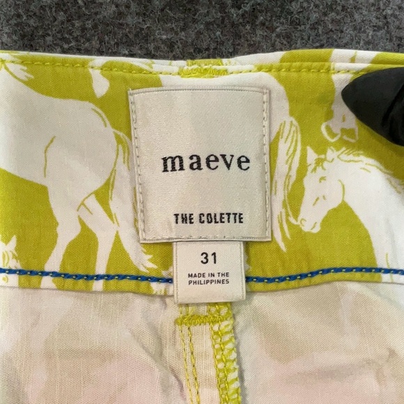 Colette Cropped Wide Leg Pants, Maeve by Anthropologie Yellow Horse Print, 12 - Picture 5 of 6